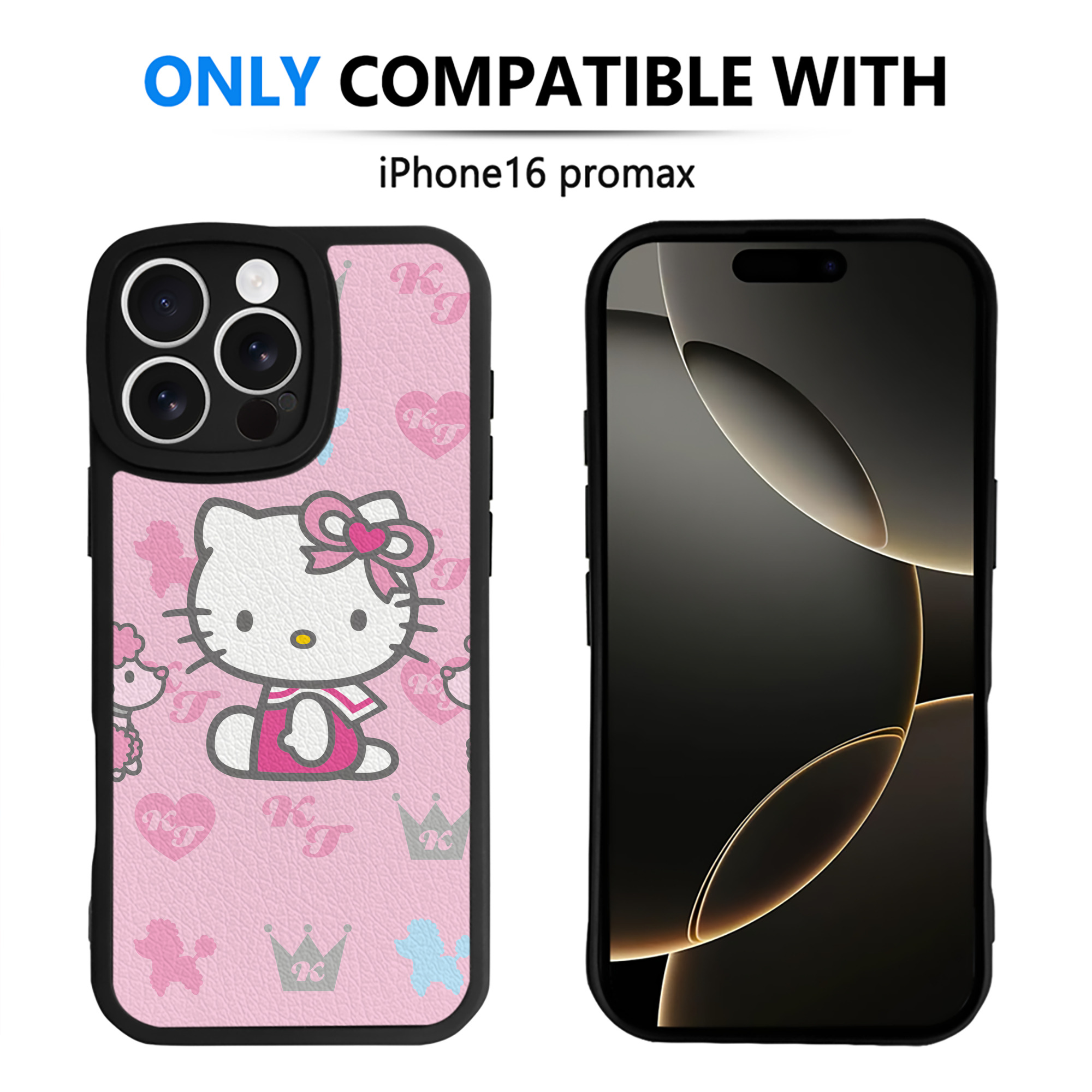 （画像用） Hello Kitty ハローキティ 【iPhone 16シリーズ対応】シリコンスマホケース（レザー調） 材質：シリコン